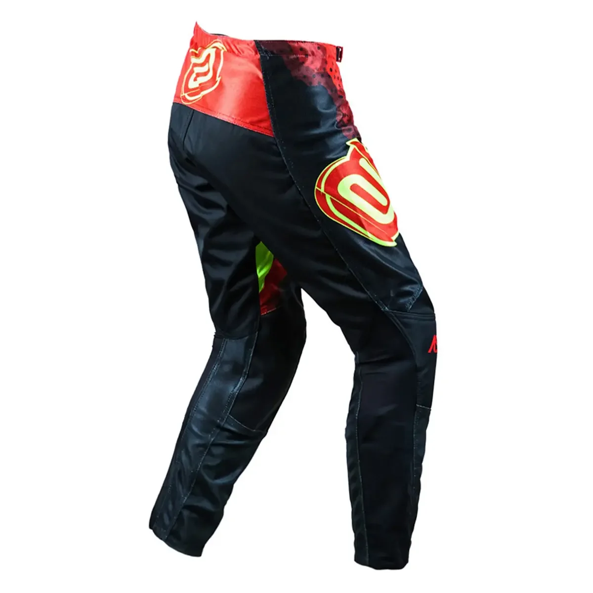 Calça ASW Vented Diffuse 26 Preto/Vermelho/Amarelo Flúor